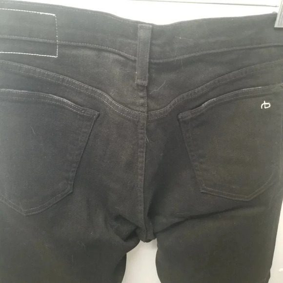 NWOT Rag & Bone Black Holes Distressed Skinny Leg  Jeans Size 36 - Picture 5 of 10